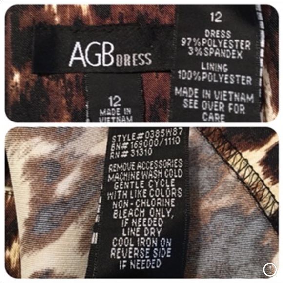 AGB Animal Print Sleeveless Sheath Dress - Picture 5 of 8